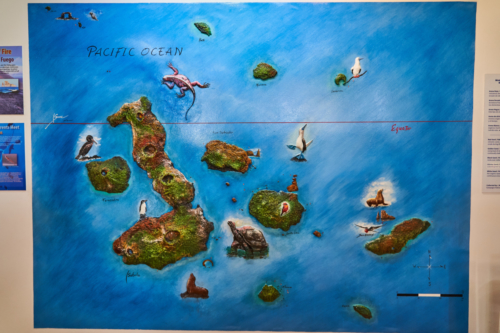Überblick über die Inselwelt, Charles Darwin Station, Santa Cruz, Galápagos, Ecuador 2019